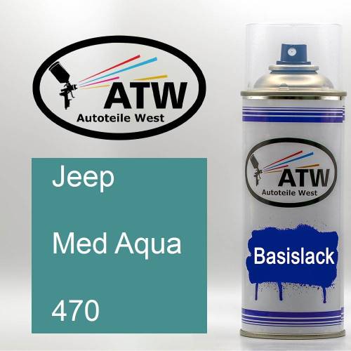 Jeep, Med Aqua, 470: 400ml Sprühdose, von ATW Autoteile West.